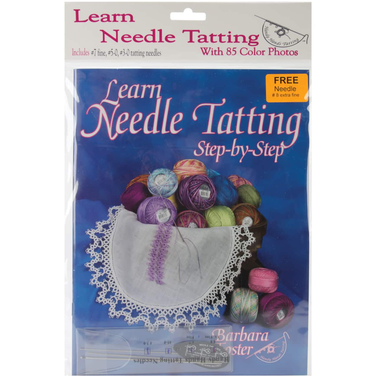 Handy Hands Learn Needle Tatting Sizes 3, 5, 7 Step-By-Step Kit